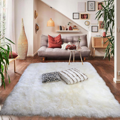 What are the best ways to prevent stains on a sheepskin rug?