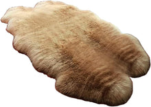 Brown Double Sheepskin Rug | Genuine New Zealand Lambskin Runner Throw