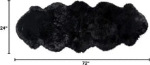Woolous Sheepskin Rug 2x6 ft(Black)