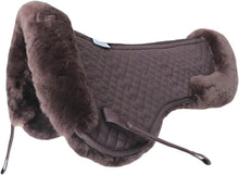 Brown Sheepskin Half English Saddle Pad