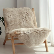 Linen Beige Real Sheepskin Rug 2x3 ft | Genuine New Zealand Lambskin Throw