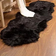 Woolous Sheepskin Rug 2x6 ft(Black)