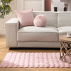 White Bubble Faux Fabbit Fur Rug
