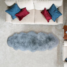 Brown Double Sheepskin Rug | Genuine New Zealand Lambskin Runner Throw