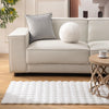 White Bubble Faux Fabbit Fur Rug