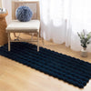 White Bubble Faux Fabbit Fur Rug