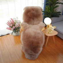 Brown Double Sheepskin Rug | Genuine New Zealand Lambskin Runner Throw