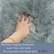 Gray Quad Sheepskin Rug 4x6 ft | Genuine New Zealand Lambskin Area Rug