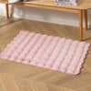 White Bubble Faux Fabbit Fur Rug