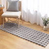 White Bubble Faux Fabbit Fur Rug