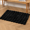 White Bubble Faux Fabbit Fur Rug