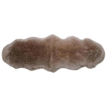 Brown Double Sheepskin Rug | Genuine New Zealand Lambskin Runner Throw