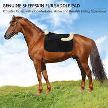 Black Dressage Sheepskin Saddle Pad