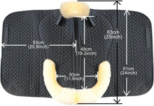 Black Dressage Sheepskin Saddle Pad