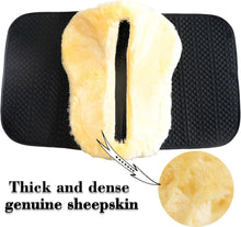 Black Dressage Sheepskin Saddle Pad