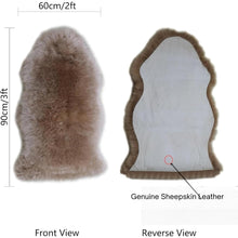 Brown Real Sheepskin Rug 2x3 ft | Genuine New Zealand Lambskin Throw