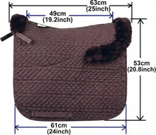Brown Sheepskin Dressage Saddle Pad