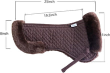 Brown Sheepskin Half English Saddle Pad