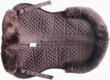 Brown Sheepskin Half English Saddle Pad