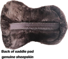 Brown Sheepskin Half English Saddle Pad
