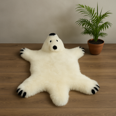 Polar Bear Sheepskin Rug