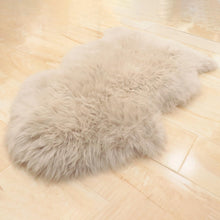 Linen Beige Real Sheepskin Rug 2x3 ft | Genuine New Zealand Lambskin Throw