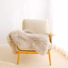 Linen Beige Real Sheepskin Rug 2x3 ft | Genuine New Zealand Lambskin Throw