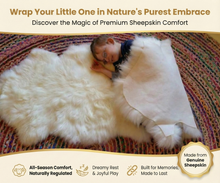 Ivory Real Sheepskin Rug 2x3 ft | Genuine New Zealand Lambskin Throw