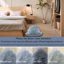 Gray Real Sheepskin Rug 2x3 ft | Genuine New Zealand Lambskin Throw