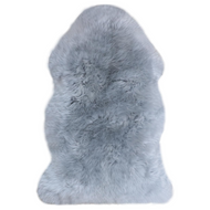 Gray Real Sheepskin Rug 2x3 ft | Genuine New Zealand Lambskin Throw