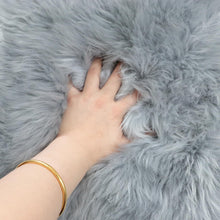 Gray Real Sheepskin Rug 2x3 ft | Genuine New Zealand Lambskin Throw