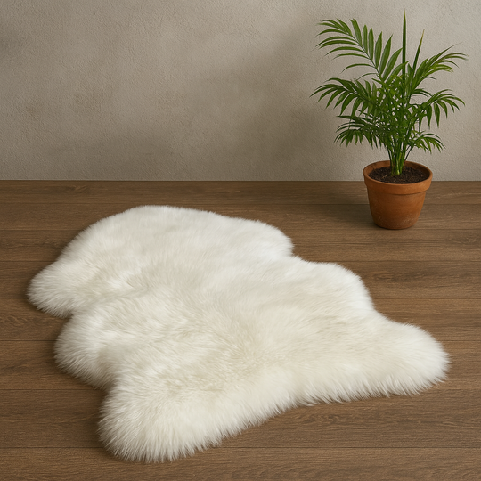 White Faux Sheepskin Rug