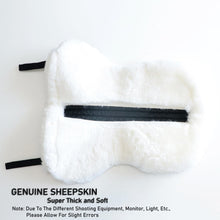 Sheepskin Half English Saddle Pad White-Black