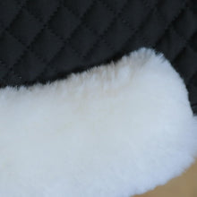Sheepskin Half English Saddle Pad White-Black