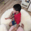Round Sheepskin rug