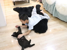 Black Real Sheepskin Rug 2x3 ft | Genuine New Zealand Lambskin Throw