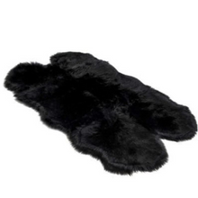 Black Quad Sheepskin Rug 4x6 ft | Genuine New Zealand Lambskin Area Rug - view 1